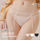 都市麗人丁字褲女士?jì)妊澟渴孢m透氣蕾絲邊女生性感甜美三角褲3條L