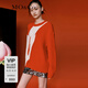 MO&Co.【新春秋寓意·展翅高飛】毛衣含綿羊毛春秋手工掛毛金線(xiàn)紅色 大紅色 M 165