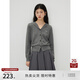 自巧【信風(fēng)開(kāi)衫】小個(gè)子可機洗復古海軍領(lǐng)針織衫女2024春季新款 大象灰 XS (2碼)