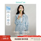 茵曼（INMAN）章若楠同款歐若風(fēng)天絲薄開(kāi)衫女裝襯衫2025夏季新品長(cháng)袖襯衣 多扣款錢(qián)布雷藍-18424138 S
