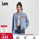 Lee寬松版翻領(lǐng)淺藍色鉚釘女長袖牛仔襯衫休閑潮流