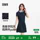 森馬（Semir）連衣裙女拼接格子假兩件學(xué)院風(fēng)2025新款夏季收腰polo裙鹽甜系 寶藍(lán)80700  M