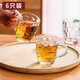 微光里6只裝玻璃杯精釀啤酒杯家用加厚扎啤杯帶把手酒吧菠蘿杯泡茶杯 菠蘿啤酒杯6只裝