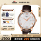 天梭（TISSOT）【官方授權(quán)店】俊雅系列男表簡約休閑復(fù)古石英表瑞士腕表 送男友 銀盤細紋皮帶T063.610.36.038.00 品牌授權(quán)