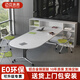 邁亞家具會(huì )議桌可移動(dòng)折疊異形長(cháng)桌會(huì )議室桌子小型接待洽談桌工作臺包安裝 2.8*1.2米-白色-包安裝（不含插座）