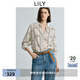 LILY2025秋新款萊賽爾亞麻復古波西米亞風(fēng)印花休閑薄款襯衫外套女 703米色 L