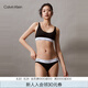 Calvin Klein內(nèi)衣【七夕禮物摩登引力帶】女ck無鋼圈輕運動背心式文胸QF7586AD UB1-太空黑 M