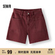森馬（Semir）森柔牛仔|商場同款牛仔褲女半松緊腰2025夏時(shí)尚短褲103325122001