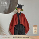日著(zhù)（rizhuo）日著(zhù)原創(chuàng  )設計女裝2025秋季新款休閑小個(gè)子寬松絨感針織純色短外套 氣球橙 S