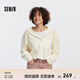 森馬（Semir）森柔棉|商場同款衛(wèi)衣女短款花苞假兩件2025新款oversize秋裝 奶白10501 L