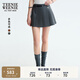 Teenie Weenie小熊女裝半身裙2025年秋季新款氣質(zhì)學(xué)院風(fēng)時髦百褶裙 深灰色 M