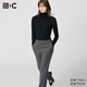 優(yōu)衣庫合作款/女裝HEATTECH混紡高領(lǐng)T恤/長(cháng)袖保暖衣新款478954 09 黑色 L /160/88