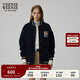 Teenie Weenie小熊秋季簡約學(xué)院風(fēng)棒球服衛(wèi)衣開衫外套寬松時尚女裝 藏青色 M (165)