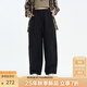 KAMA卡瑪寬松微彎刀休閑褲2025新款運(yùn)動(dòng)褲秋季女裝哈倫褲松緊腰長(zhǎng)褲 黑色 S
