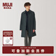 無(wú)印良品（MUJI） 男式 不易沾水 立領(lǐng)大衣風(fēng)衣外套男中長(cháng)款男裝25年春季AD0WUC5S 黑色 L (175/100A)