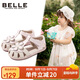 百麗（BeLLE）童鞋女童包頭涼鞋夏兒童軟底學(xué)步鞋時(shí)尚公主鞋寶寶 粉色26