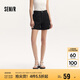 森馬（Semir）休閑褲女簡(jiǎn)約小心機(jī)直筒褲ins潮夏季小個(gè)子翻邊短褲101324125005