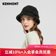 卡蒙（Kenmont）英倫圓頂大檐毛呢帽復古黑色冬季盆帽女秋韓版優(yōu)雅小禮帽2607 黑色 可調節(57.5cm)