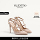 華倫天奴VALENTINO女士 ROCKSTUD 漆皮鉚釘高跟鞋 裸粉色 38.5