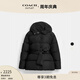 蔻馳（COACH）奧萊女士聚酯纖維短款腰帶冬季戶(hù)外羽絨服外套保暖服加厚 黑色 S