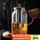 高茗（gaoming）超大容量加厚玻璃茶壺耐熱內(nèi)置過濾網(wǎng)防爆泡茶壺明火家用煮茶套裝 1800ml 米高大茶壺