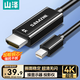 山澤Mini DP轉HDMI轉換器線(xiàn) 雷電口高清4K視頻線(xiàn)適用蘋(píng)果Surface迷你dp電腦接顯示器投影儀1.5米 MD415