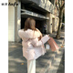 她芙（tafu）品牌女裝羽絨服女短款小個(gè)子2025冬季新款韓版加厚保暖加厚外套 粉色 無(wú)胸前毛領(lǐng)版 M