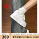 KAPPA卡帕女鞋厚底板鞋女2025秋季新款軟底休閑鞋子女百搭運動(dòng)小白鞋女 鷺羽白 38 (235mm)