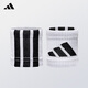 阿迪達斯（adidas）運動(dòng)護腕男款扭傷手腕腱鞘護套擦汗巾女籃球羽毛球網(wǎng)球跑步護具 白色丨短款-2只裝【吸汗透氣丨柔軟高彈】 均碼