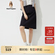 Hush Puppies【柔軟親膚】暇步士女裝春夏休閑通勤經(jīng)典半身裙女 188黑色 L (30)