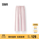 森馬（Semir）發(fā)熱抑菌抓絨抽繩分割寬松2025百搭闊腿褲女冬休閑褲109725127001