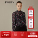 PORTS寶姿 新品女裝復(fù)古小立領(lǐng)長袖襯衫LN9B010JPS019 黑色印花 XS (2)