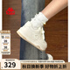 KAPPA卡帕女鞋板鞋女2025夏季新款薄款休閑熊貓鞋厚底增高小白鞋子女 經(jīng)典白 37