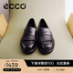 愛步（ECCO）樂福鞋女 25年新款簡(jiǎn)約百搭女士單鞋真皮低跟女鞋 都市232853 黑色23285301001 37