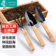 墨斗魚園藝工具三件套迷你花鏟耙子小鐵鏟鐵鍬盆栽養(yǎng)花松土多肉種植