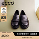 愛步（ECCO）七夕禮物 樂福鞋女 25年新款百搭女士單鞋真皮女鞋 都市232853 黑色23285301001 37