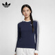 阿迪達(dá)斯 （adidas）三葉草系列 女 CC LS TEE W 長(zhǎng)袖 JM8012 深靛藍(lán) M
