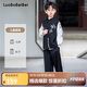 蘿卜唄唄男童禮服新中式國(guó)風(fēng)馬甲套裝兒童古風(fēng)漢服演出服 黑色兩件套  140