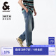 杰克·瓊斯（JACK&JONES）秋季新款男士褲子寬松做舊磨白水洗棉質(zhì)長褲休閑牛仔褲224232040 A14深牛仔藍(lán) 常規(guī) A14深牛仔藍(lán) XL