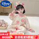 迪士尼（Disney）女童連體睡衣春秋季長(cháng)袖寶寶防踢防著(zhù)涼睡袋小女孩可愛(ài)兒童家居服 熱售米色滿(mǎn)身兔【連體衣】 110 身高100-110cm年齡4-5歲