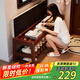 全品屋實(shí)木換鞋凳入戶(hù)門(mén)口鞋柜坐凳一體穿鞋凳子軟包進(jìn)門(mén)長(cháng)條凳鞋架胡55
