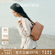 BAGTREE包包樹(shù)風(fēng)信包新款植鞣牛皮波士頓包單肩腋下大容量通勤保齡球女包 烤棕色 小眾輕奢女包