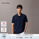 Calvin KleinJeans25早秋新款男士純棉珠地網(wǎng)眼ck商務(wù)純色短袖T恤POLO4RB012G CEF-藏藍 M