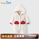 優(yōu)奇嬰兒衣服秋冬季新款新生兒連體衣可愛加絨保暖寶寶外出哈衣爬服