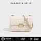 CHARLIE & KELLI品牌 CK輕奢包包女包2025新款小方包單肩斜挎包七夕情人節禮物女 米白色【代寫(xiě)賀卡 禮袋包裝】