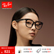 雷朋（RayBan）光學(xué)鏡架男女款矩形文藝近視眼鏡時(shí)尚眼鏡框0RX4379VD禮物 2000黑色鏡框53尺寸 單鏡架