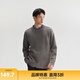 CHINISM【商場(chǎng)同款】CH赤塵 復古做舊圓領(lǐng)毛衣男士冬季新款羊毛針織衫 藍色 L