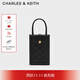 CHARLES&KEITH絎縫菱格手提斜挎手機包女生日禮物CK6-70701213-1 Black黑色 XS