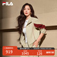 FILA 楊冪同款|斐樂官方時(shí)尚女裝針織長袖外套2025秋新款休閑寬松上衣 潮汐泡沫灰-GY S 160/80A/S