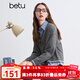 百圖betu女裝冬季新款毛衣時(shí)髦假兩件氣質(zhì)套頭毛衫女2410T38 灰色 M